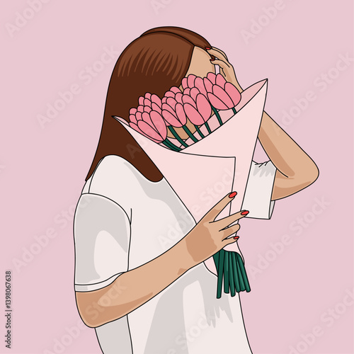 Woman with a Spring Bouquet