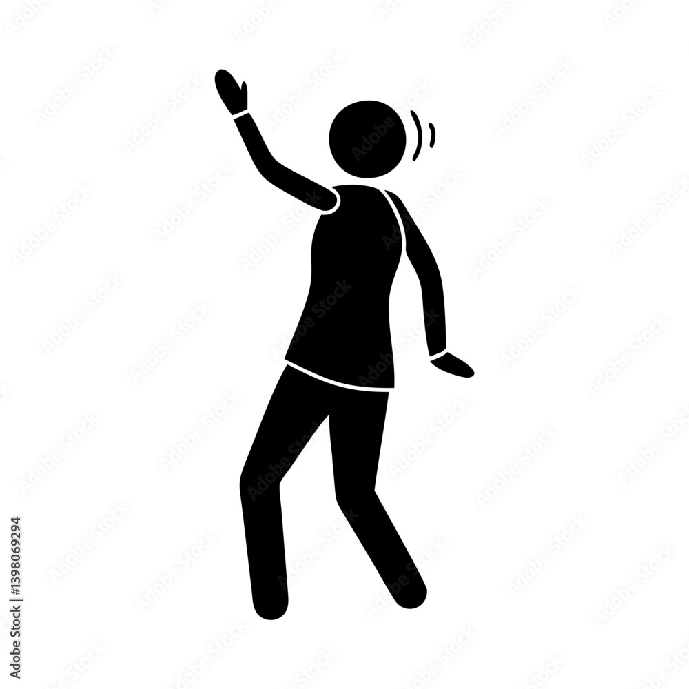 dance hand wave icon, dance hand wave silhouette vector illustration-simple silhouette illustration of dance hand wave, perfect for dance hand wave logos and icons dance hand wave icon, dance hand wave silhouette vector illustration-simple silhouette illustration of dance hand wave, perfect for dance hand wave logos and icons