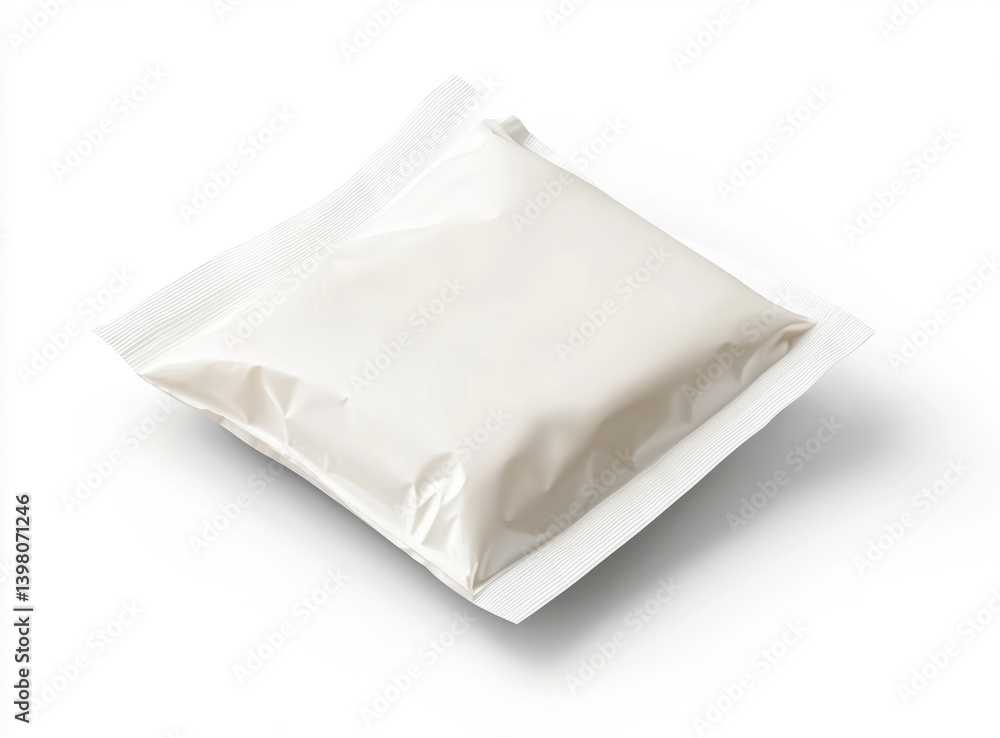Sugar Packet Isolation: A perfectly-sealed, pristine sugar packet, a staple of everyday life, isolated on a clean, bright plane with a subtle shadow. Sugar Packet Isolation: A perfectly-sealed, pristine sugar packet, a staple of everyday life, isolated on a clean, bright plane with a subtle shadow.