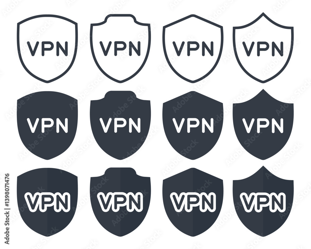 VPN private network icon. Illustration vector VPN private network icon. Illustration vector
