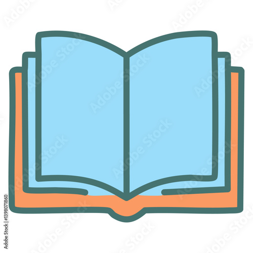 open book vector illustration. Open book vector icon