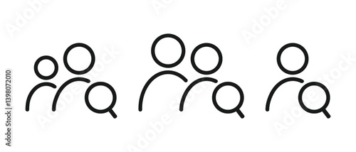 Search profile person icon. Vector illustration