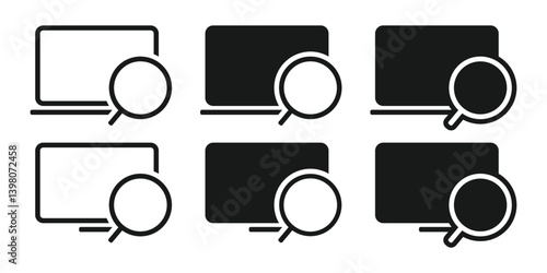 Seach computer desktop icon. Illustration vector
