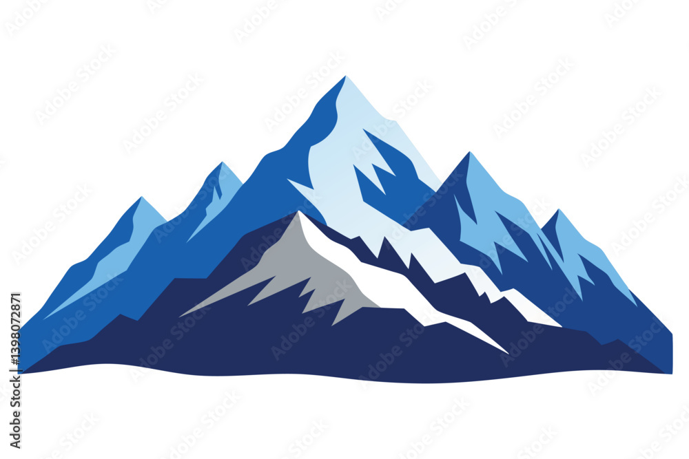 Fototapeta premium himalayan mountains vector art illustration 