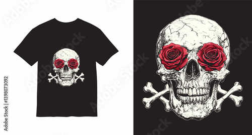 Graffiti skull graphic vector t-shirt design