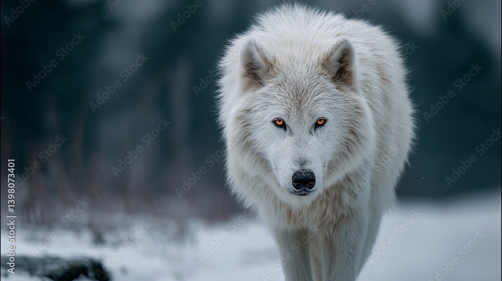 Fototapeta premium arctic wolf canis lupus arctos