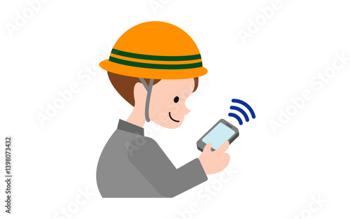 建設DXイラスト スマホ