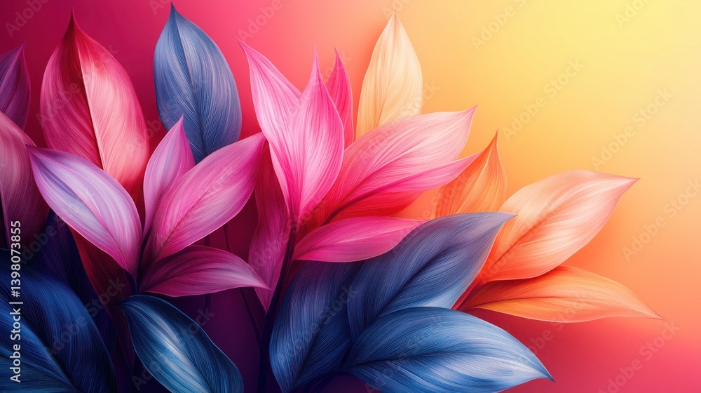 Lily leaves abstract background concept with colorful and stylish design Lily leaves abstract background concept with colorful and stylish design