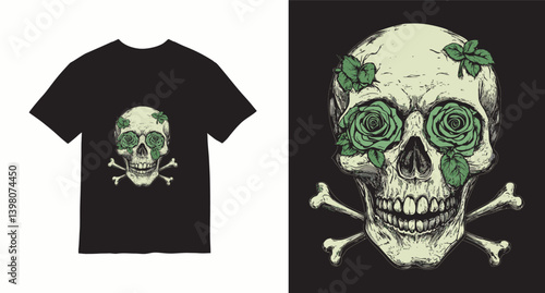 Graffiti skull graphic vector t-shirt design
