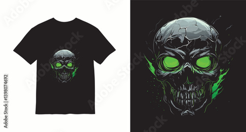 Graffiti skull graphic vector t-shirt design