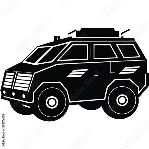 vector illustration of a police car