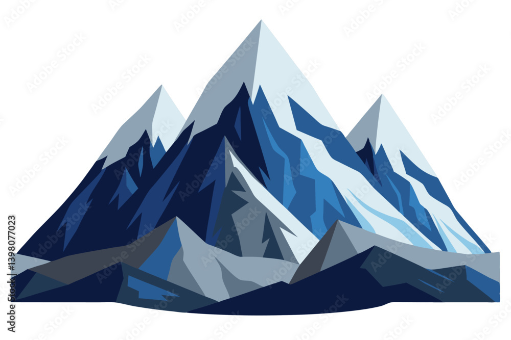 Fototapeta premium himalayan mountains vector art illustration 