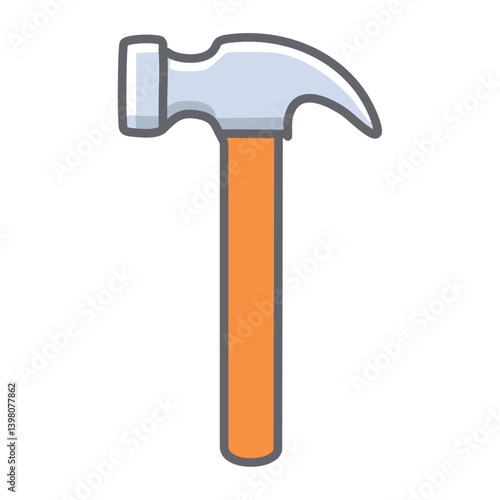 hammer isolated on white.