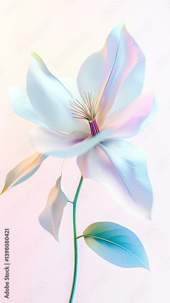 Fototapeta premium Pastel Floral Wallpaper Background