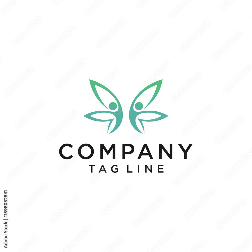 Abstract Green Teal Gradient Logo Design Abstract Green Teal Gradient Logo Design