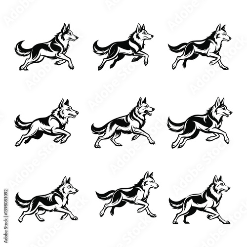German Shepherd dog svg