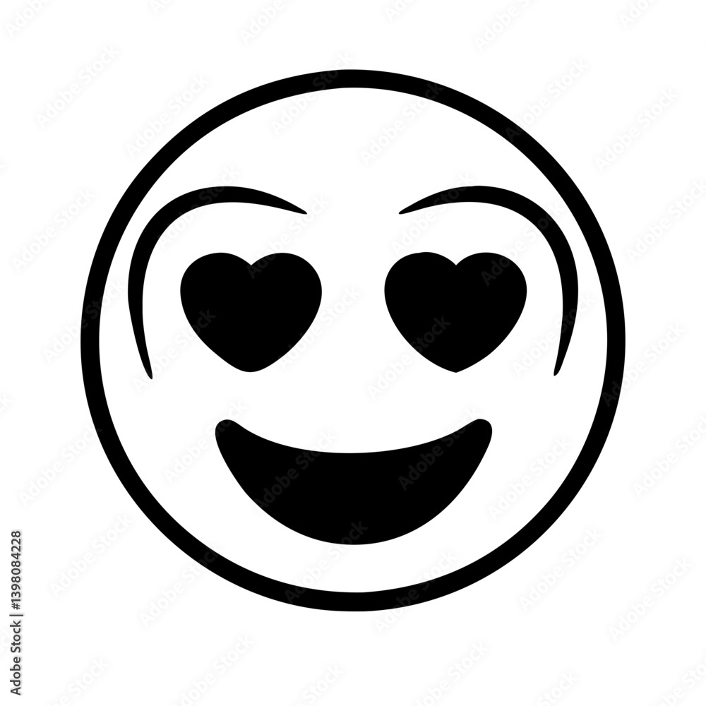 heart eyed smiley icon, heart eyed smiley silhouette vector illustration-simple silhouette illustration of heart eyed smiley, perfect for heart eyed smiley logos and icons heart eyed smiley icon, heart eyed smiley silhouette vector illustration-simple silhouette illustration of heart eyed smiley, perfect for heart eyed smiley logos and icons