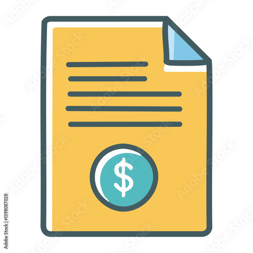 Salary payroll document. file folder with document icon