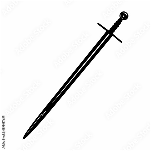 silhouette of a sword