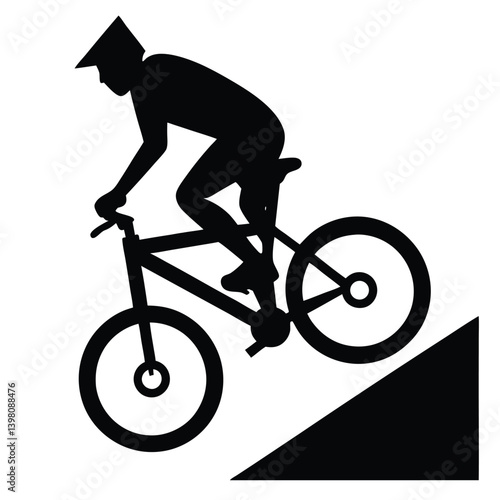 silhouette of a cyclist