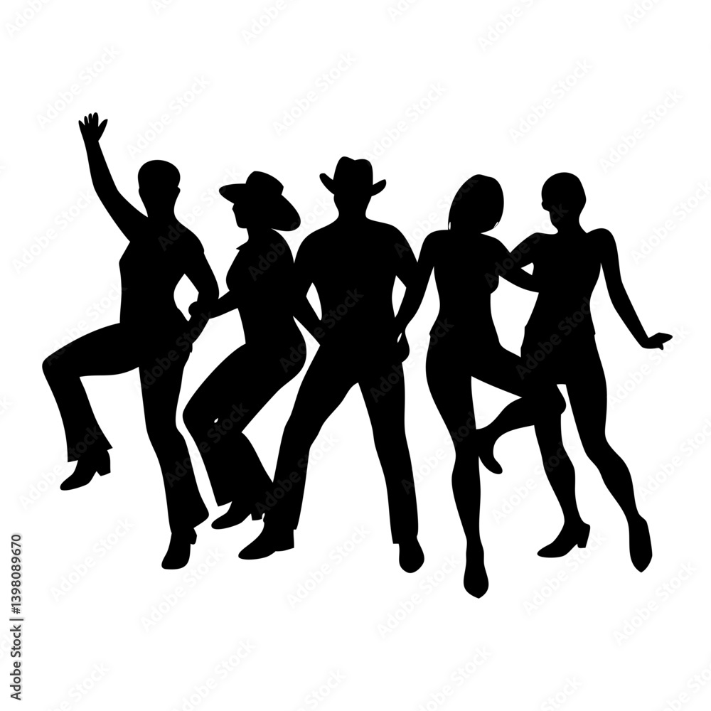line dancing group icon, line dancing group silhouette vector illustration-simple silhouette illustration of line dancing group, perfect for line dancing group logos and icons line dancing group icon, line dancing group silhouette vector illustration-simple silhouette illustration of line dancing group, perfect for line dancing group logos and icons