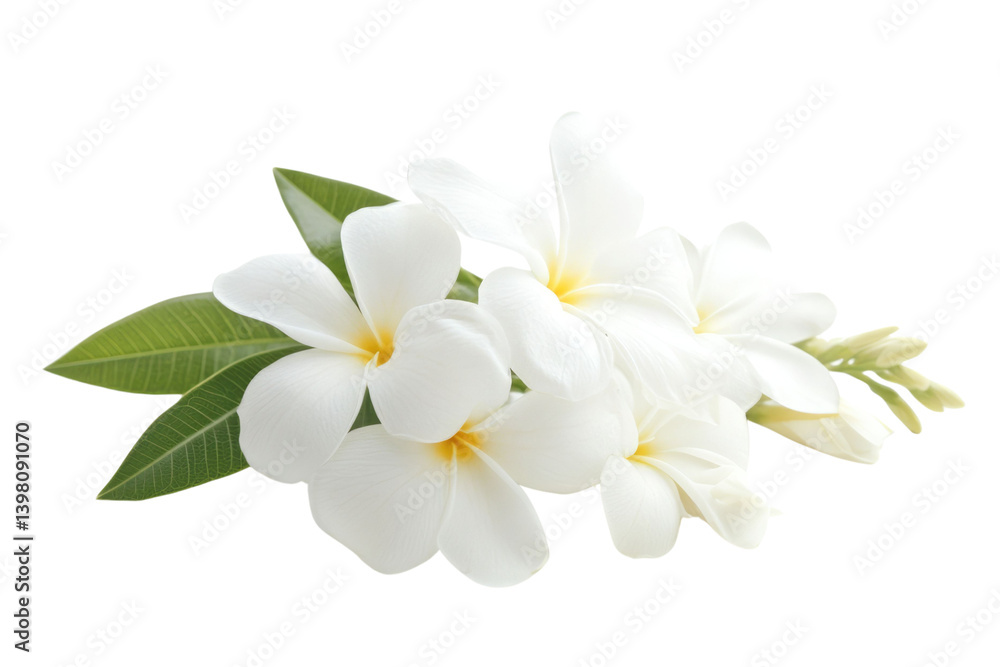 Fototapeta premium white Frangipani flower isolated on white background PNG