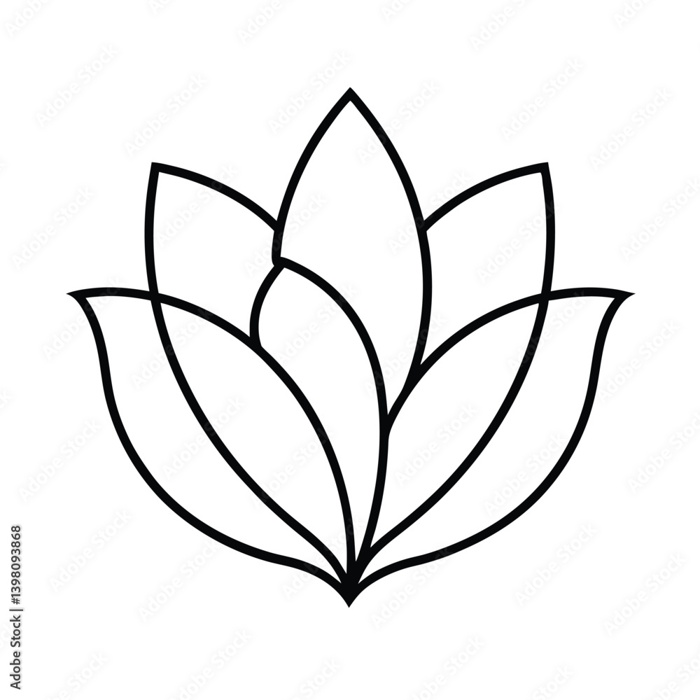 Minimalist Lotus Flower Vector Illustration Elegant Design For Logo And Decoration Minimalist Lotus Flower Vector Illustration Elegant Design For Logo And Decoration
