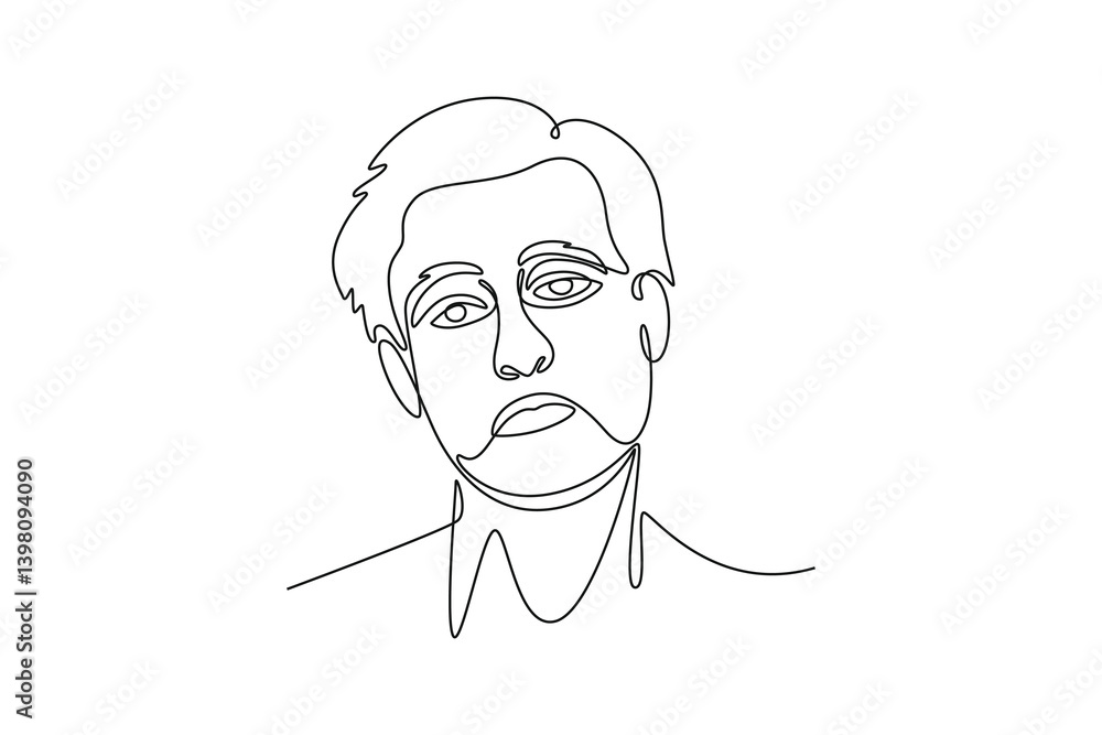 very happy and excited. Expression concept. Single line draw design. Vector graphic illustration very happy and excited. Expression concept. Single line draw design. Vector graphic illustration