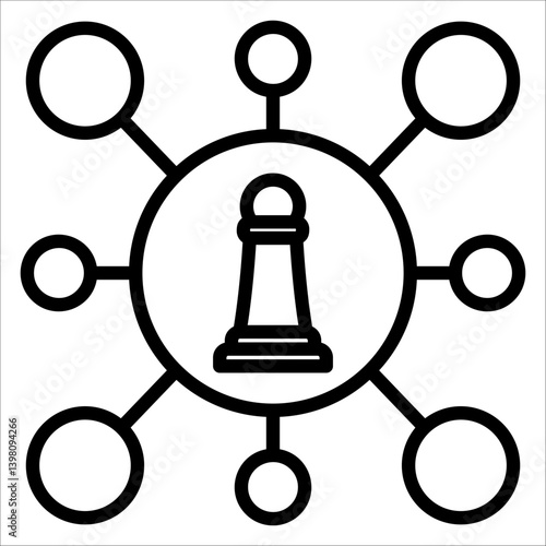 Digital Strategy  Simple Icon Vector Illustration Concept