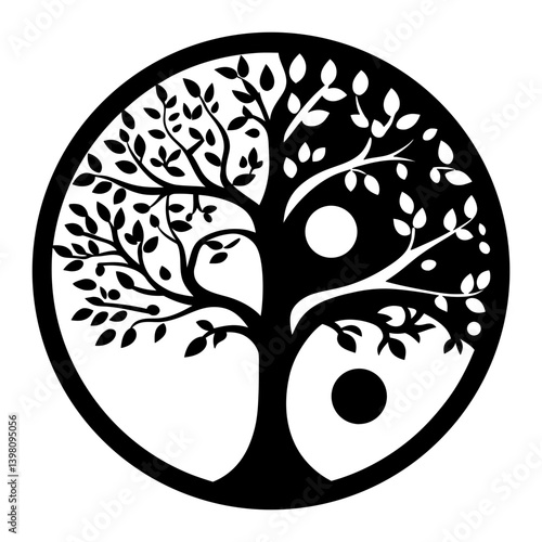 Yin Yang Tree of Life Symbol Balance Harmony Nature Spirituality