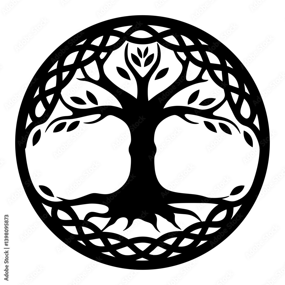 Celtic Tree of Life Symbol Knotwork Design Illustration Graphic Celtic Tree of Life Symbol Knotwork Design Illustration Graphic