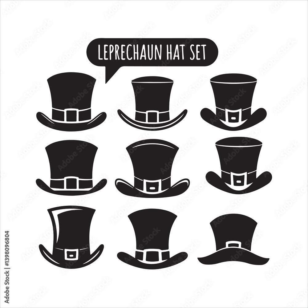 custom made wallpaper toronto digitalleprechaun hat set black silhouette
