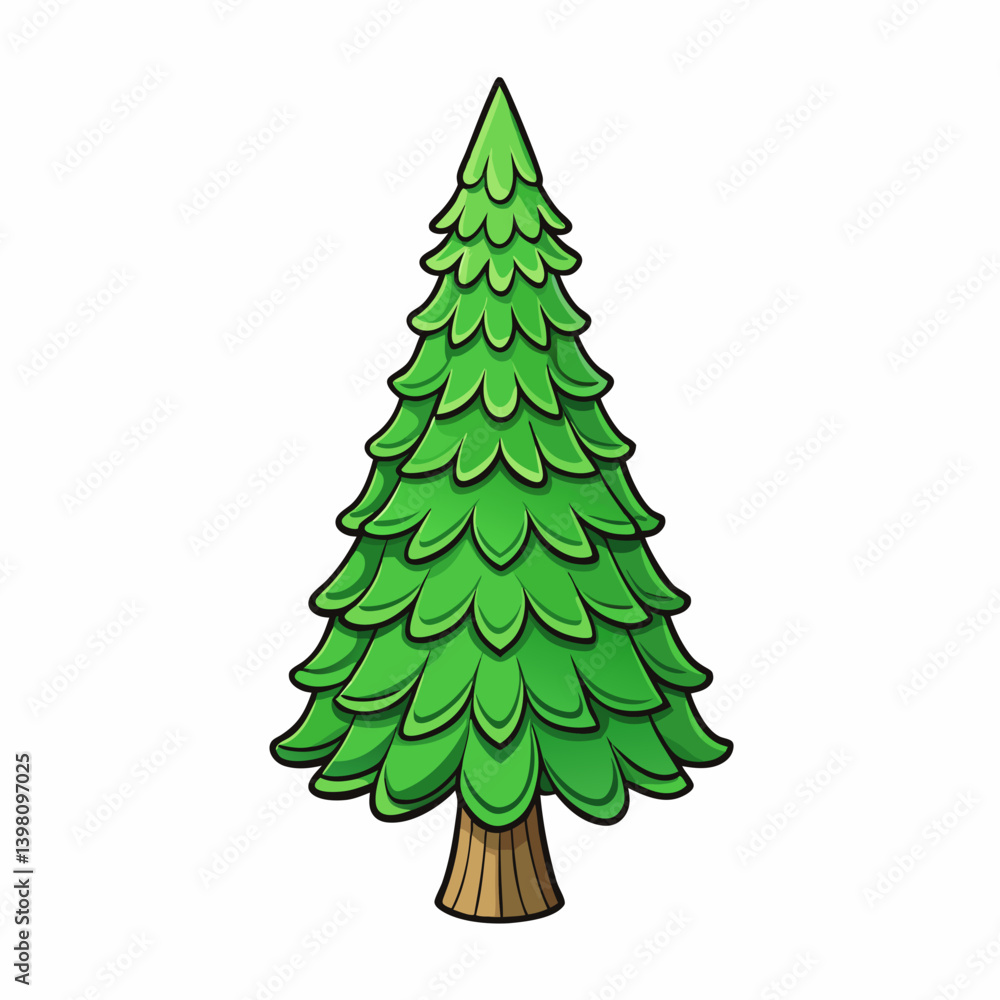 Obraz premium christmas tree vector illustration