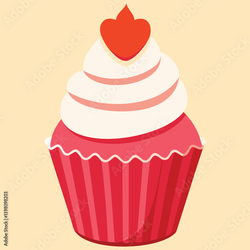 Red Velvet Cupcake Illustration Design