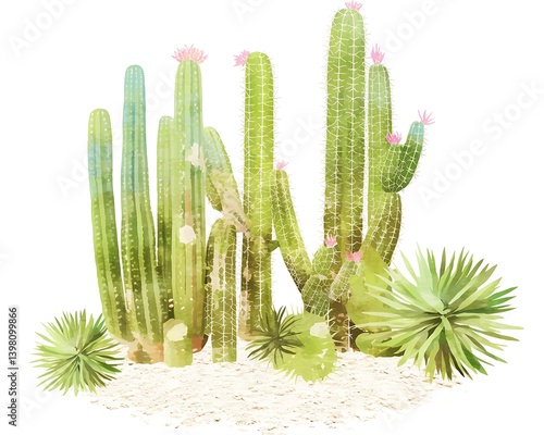 Desert Cactus Illustration