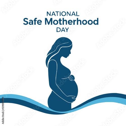 National Safe Motherhood Day Vector Illustration Promoting Maternal Health Awareness