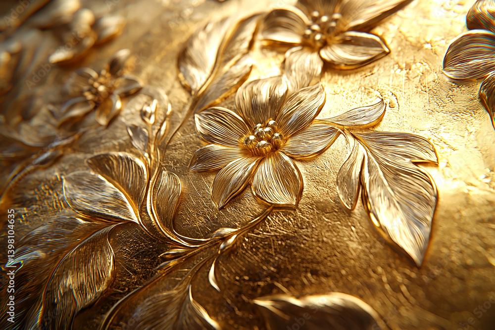Anrealistic highly luxury golden foil