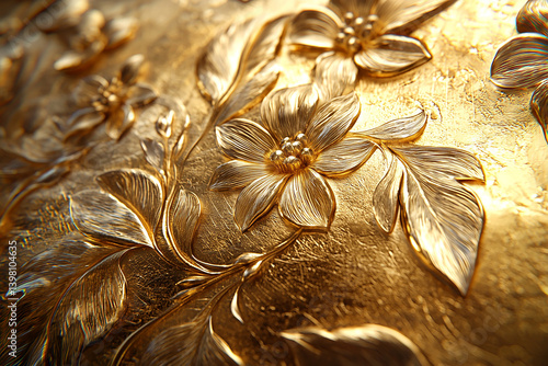 Obraz na płótnie Anrealistic highly luxury golden foil w salonie