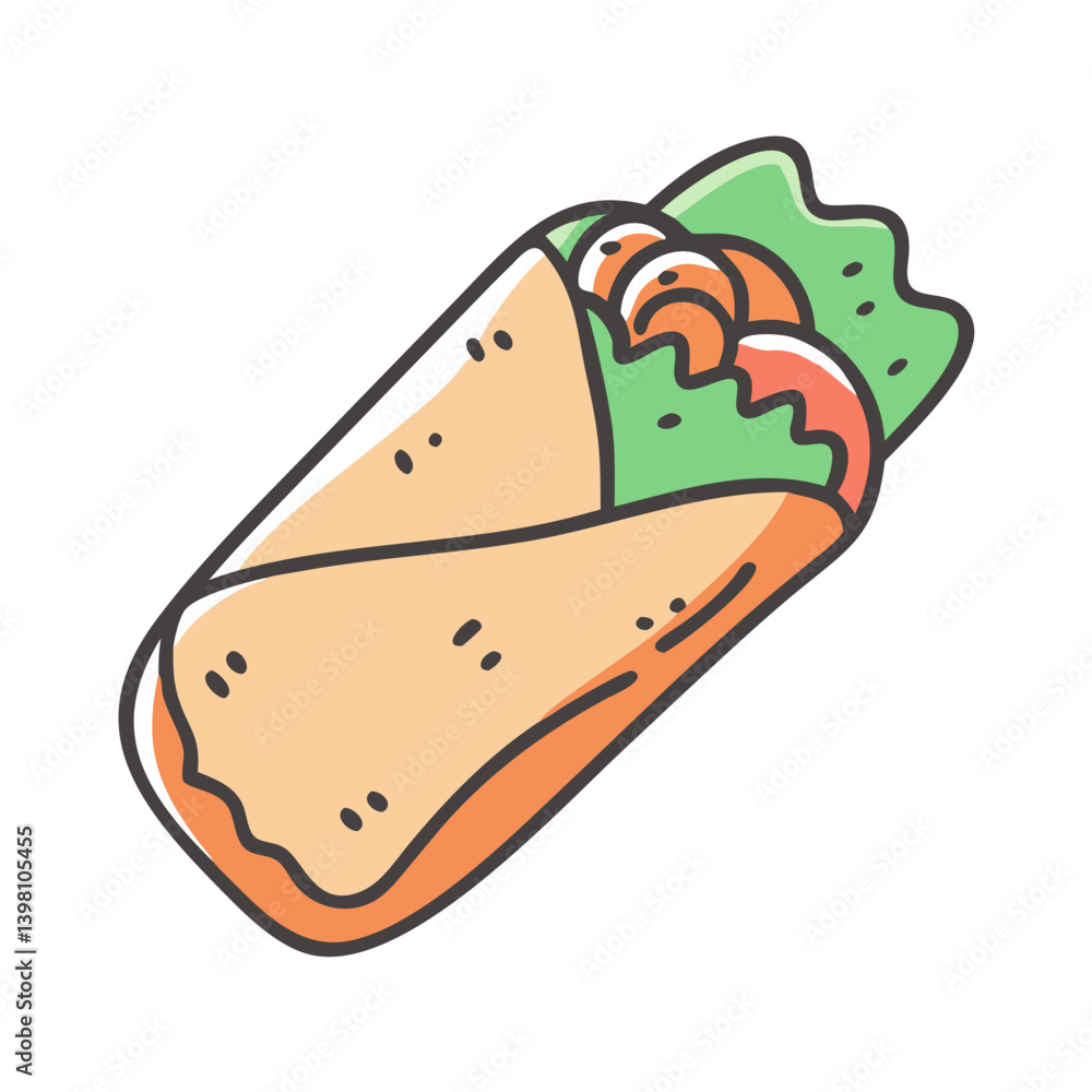 burrito icon, burrito vector illustration-simple illustration of burrito, perfect for burrito logos and icons burrito icon, burrito vector illustration-simple illustration of burrito, perfect for burrito logos and icons
