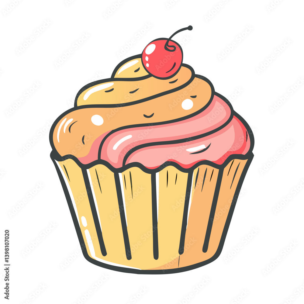 cupcake icon, cupcake vector illustration-simple illustration of cupcake, perfect for cupcake logos and icons cupcake icon, cupcake vector illustration-simple illustration of cupcake, perfect for cupcake logos and icons