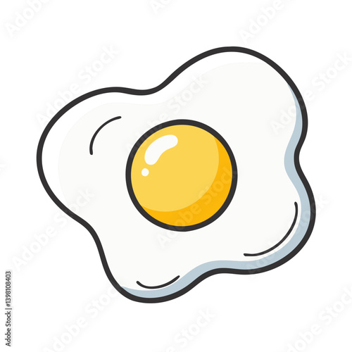 fried egg icon, fried egg vector illustration-simple illustration of fried egg, perfect for fried egg logos and icons