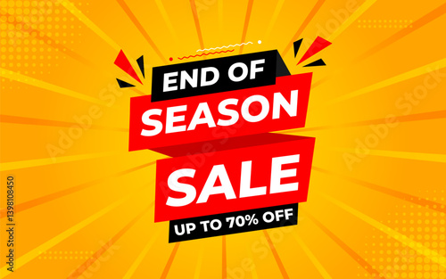 Wallpaper Mural End Of Season Sale banner. Season offer price label design. Product discount festival tag design. Season Super Sale banner template. Flat sale Vector Illustration. Torontodigital.ca
