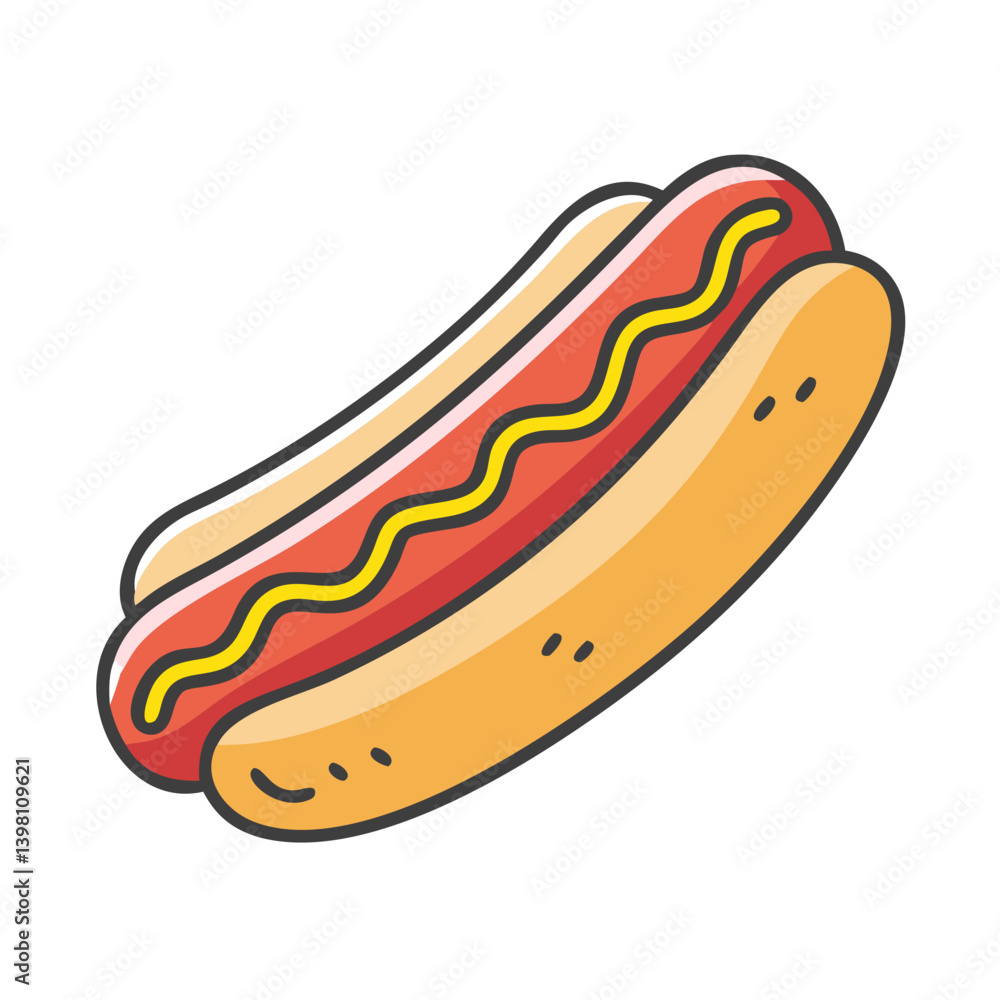 hot dog icon, hot dog vector illustration-simple illustration of hot dog, perfect for hot dog logos and icons hot dog icon, hot dog vector illustration-simple illustration of hot dog, perfect for hot dog logos and icons
