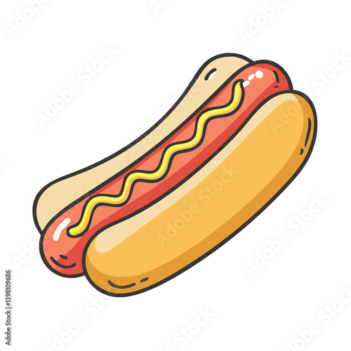 hot dog icon, hot dog vector illustration-simple illustration of hot dog, perfect for hot dog logos and icons
