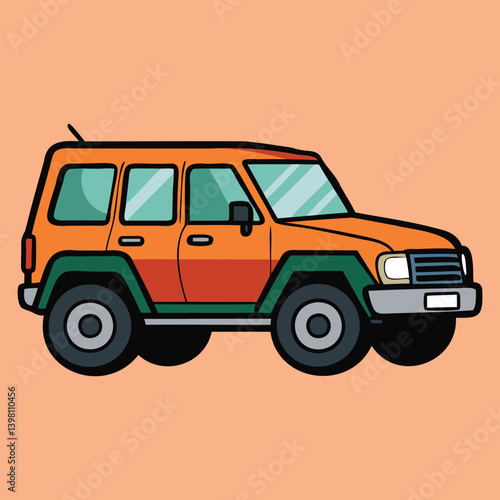 Stylish SUV Car Illustration Design