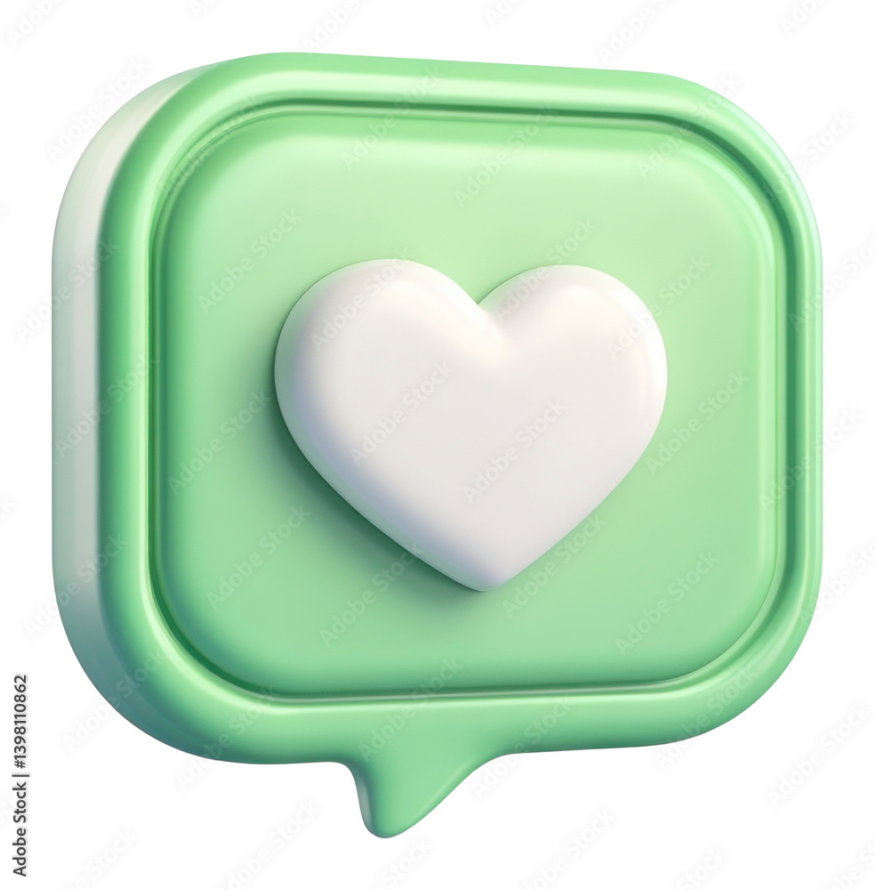 PNG Pastal green speech bubble social heart media. PNG Pastal green speech bubble social heart media.