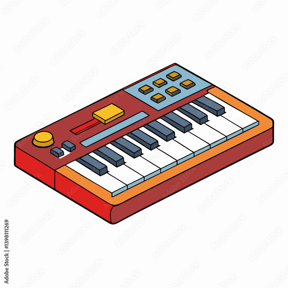 Fototapeta premium piano keys isolated on white