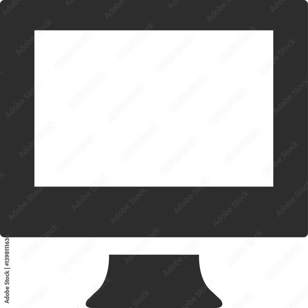 Desktop Vector Icon Stock Illustration Desktop Vector Icon Stock Illustration