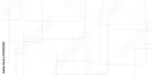 Abstract Geometric background with squares in bright light with soft shadows as pattern. futuristic technology concept geometric line Modern and creative design with different size white boxes