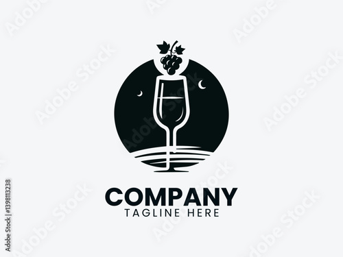 Wine Vector Logo Design, Elegant Wine Logo, Premium Wine Branding Logo